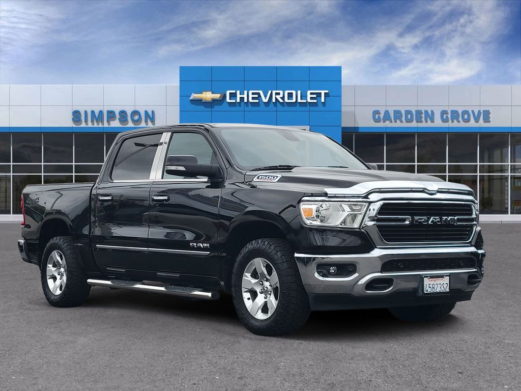 Diamond Black Crystal Pearlcoat 2019 RAM 1500 Pickup Truck Four-Wheel Drive 8-Speed Automatic