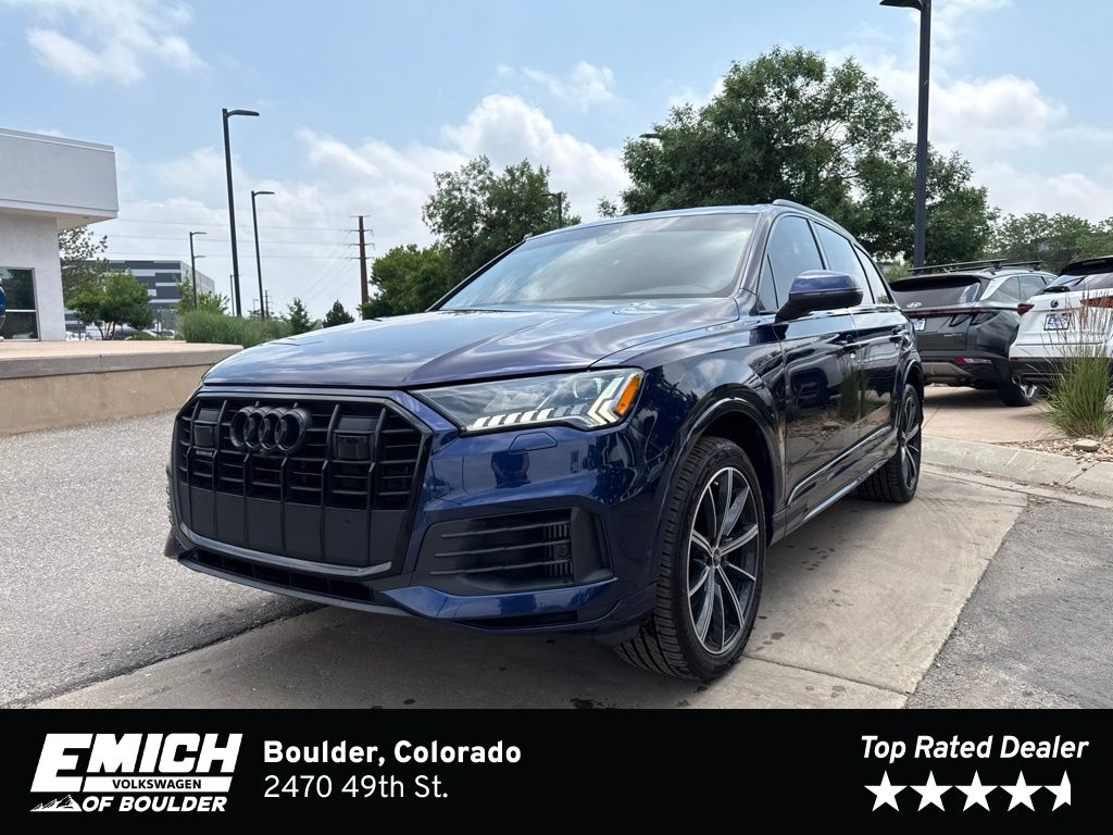 Blue Metallic 2023 Audi Q7 SUV / Crossover All-Wheel Drive 8-Speed Automatic