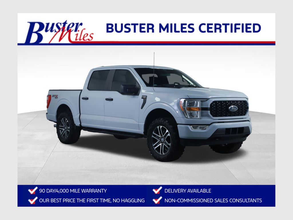 White Metallic 2022 Ford F-150 XL SuperCrew 4WD Pickup Truck Four-Wheel Drive Automatic