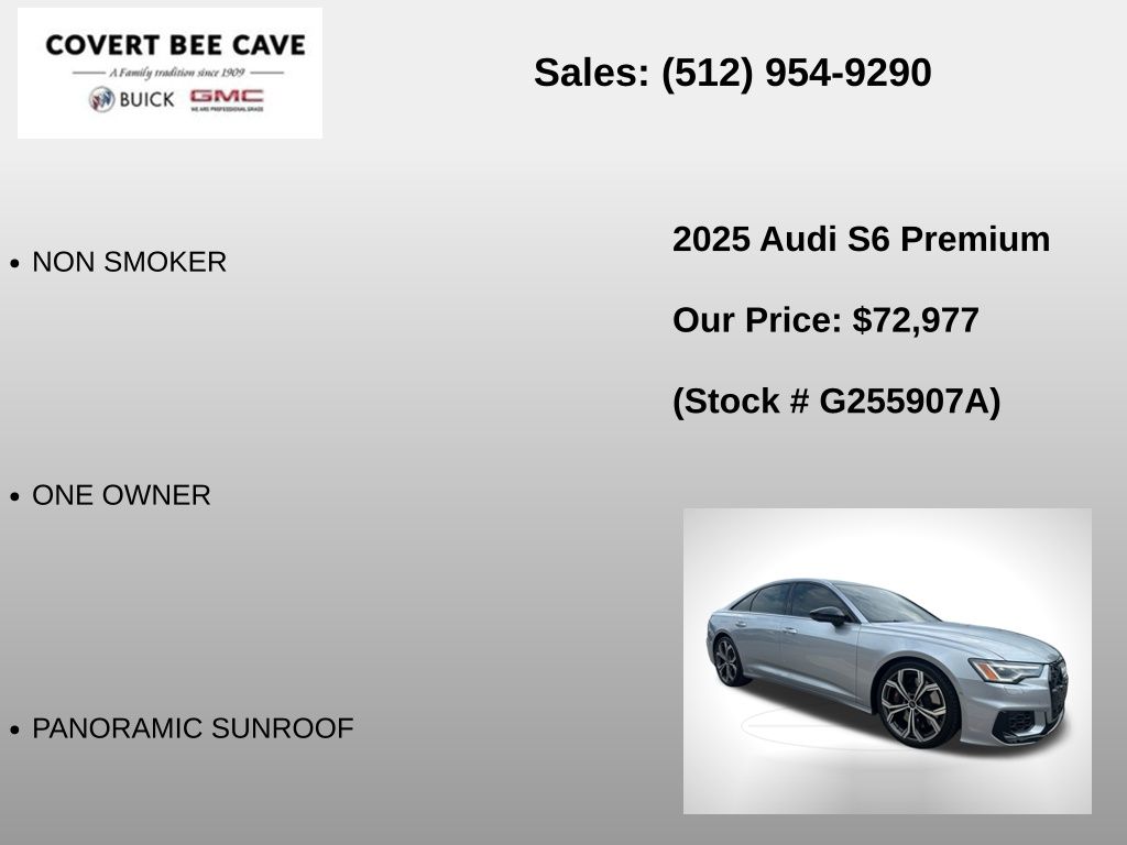 Used Car 2025 Audi S6  2.9t Premium For Sale Under $80,000 In Austin, Texas