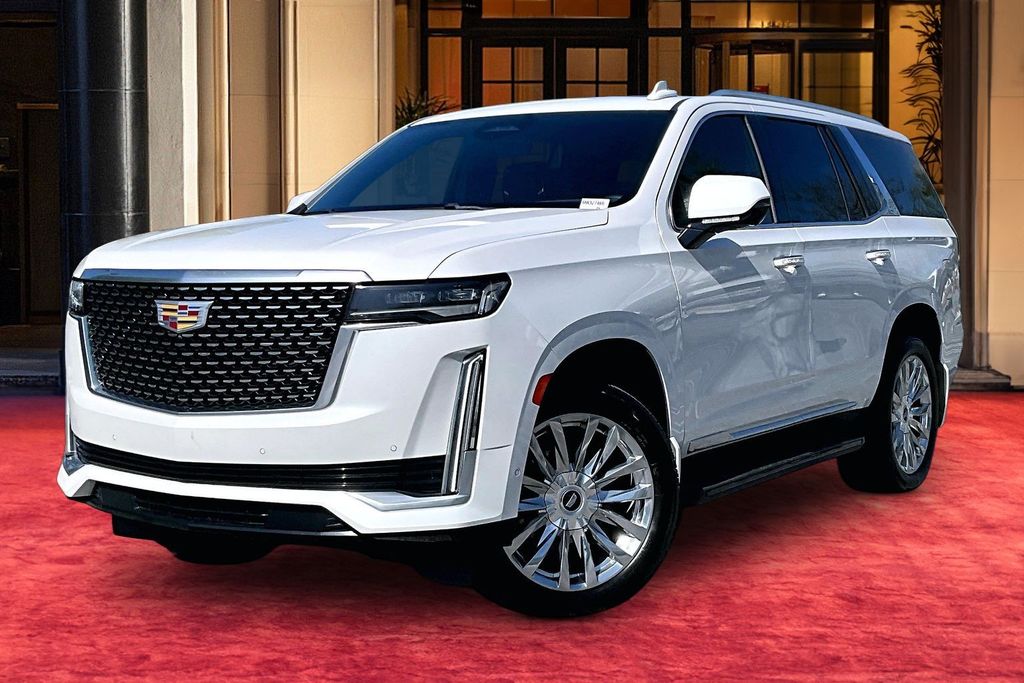 Crystal White Tricoat 2021 Cadillac Escalade Premium Luxury RWD SUV / Crossover Rear-Wheel Drive