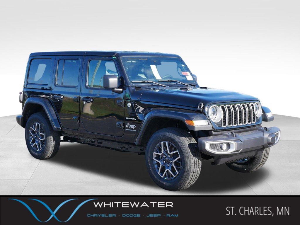 Black Clearcoat 2024 Jeep Wrangler Sahara 4-Door 4WD SUV / Crossover Four-Wheel Drive 8-Speed Automatic