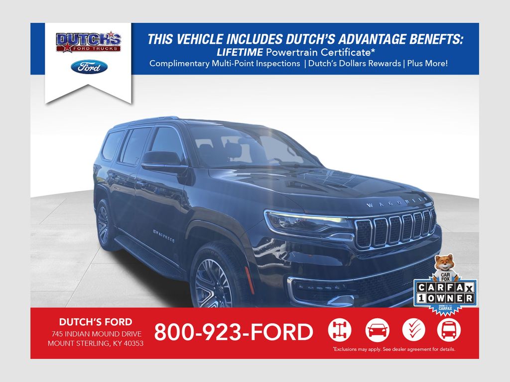 Diamond Black Crystal Pearlcoat 2024 Jeep Wagoneer Series II RWD SUV / Crossover 4X2 8-Speed Automatic