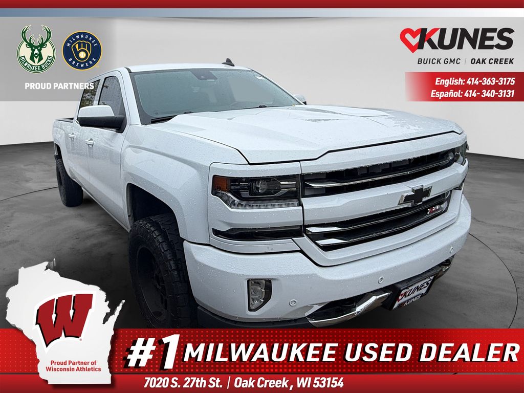 Summit White 2016 Chevrolet Silverado 1500 Pickup Truck Four-Wheel Drive 8-Speed Automatic Overdrive