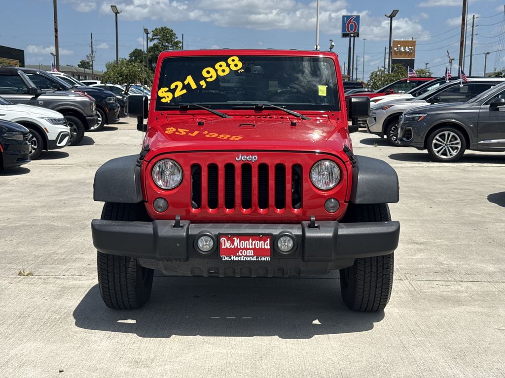 2018 Jeep Wrangler JK Unlimited Sport Red at North Houston Mitsubishi