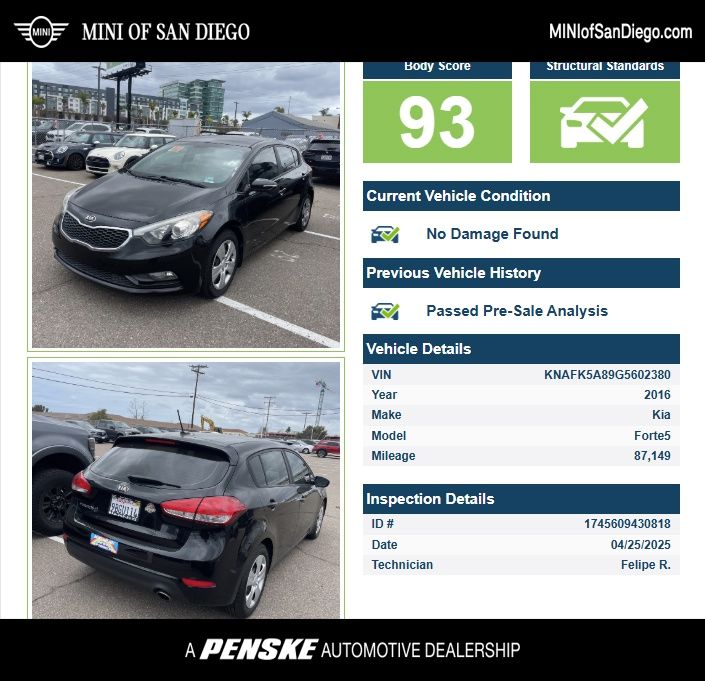 2016 Kia Forte LX -
                San Diego, CA