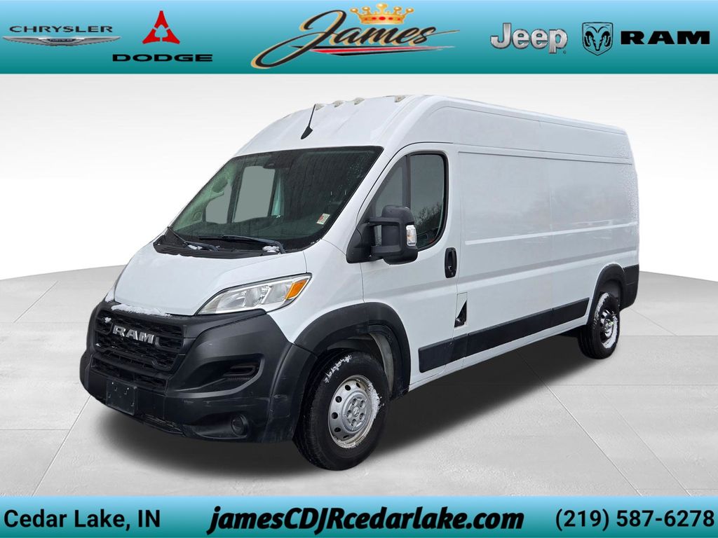 Bright White Clearcoat 2023 RAM ProMaster 2500 159 High Roof Cargo Van FWD Van Front-Wheel Drive 9-Speed Automatic