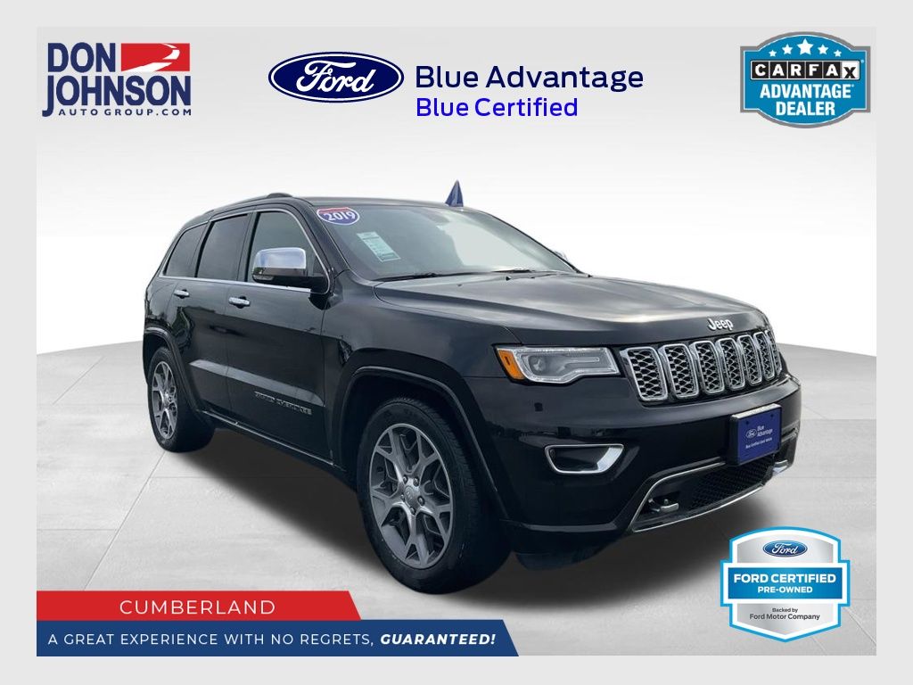 Diamond Black Crystal Pearlcoat 2019 Jeep Grand Cherokee SUV / Crossover Four-Wheel Drive 8-Speed Automatic