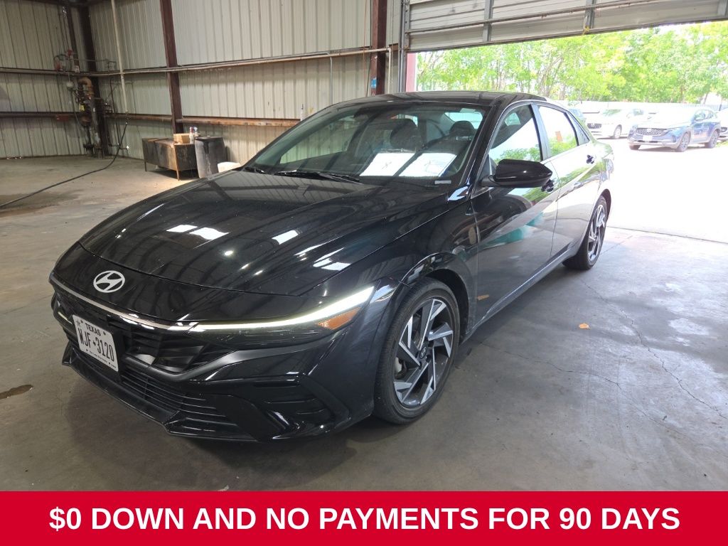 Black 2025 Hyundai Elantra Sedan Front-Wheel Drive Continuously Variable Transmission