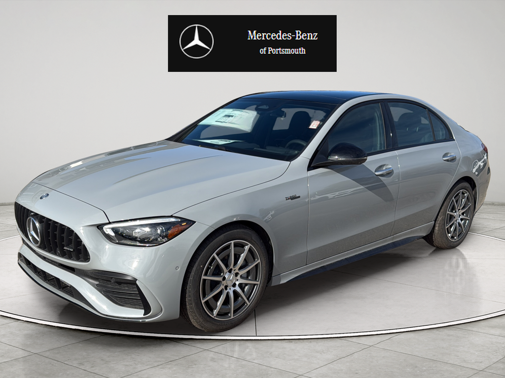 Gray (MANUFAKTUR Alpine Grey) 2026 Mercedes-Benz C-Class AMG C 43 4MATIC Sedan All-Wheel Drive 9-Speed Automatic