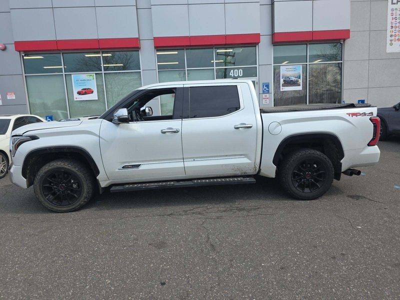 White (Wind Chill Pearl) 2023 Toyota Tundra Hybrid 1794 Edition HV CrewMax Cab 4WD Pickup Truck Four-Wheel Drive Automatic