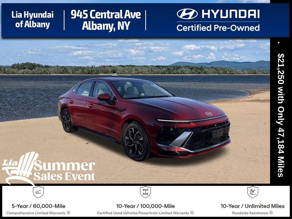 Ultimate red 2024 Hyundai Sonata Sedan Front-Wheel Drive 8-Speed Automatic