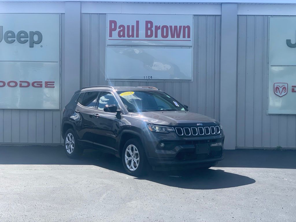 Baltic Gray Metallic Clearcoat 2024 Jeep Compass SUV / Crossover Four-Wheel Drive 8-Speed Automatic