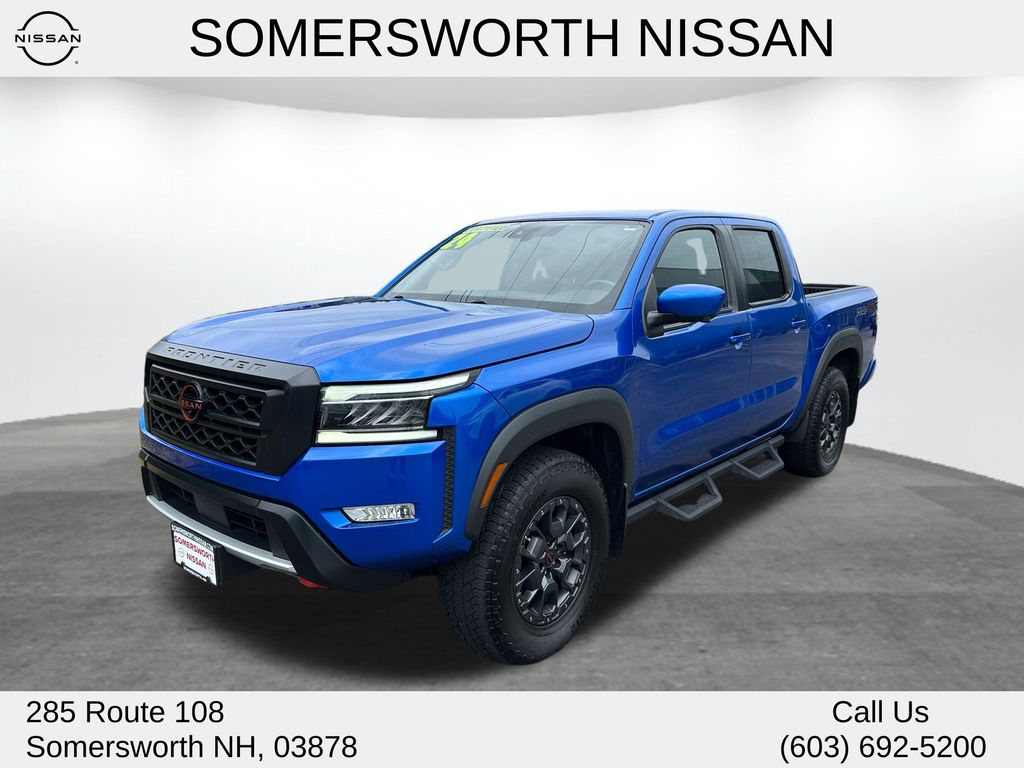 Bluestone Pearl 2024 Nissan Frontier Pickup Truck Four-Wheel Drive 9-Speed Automatic Overdrive