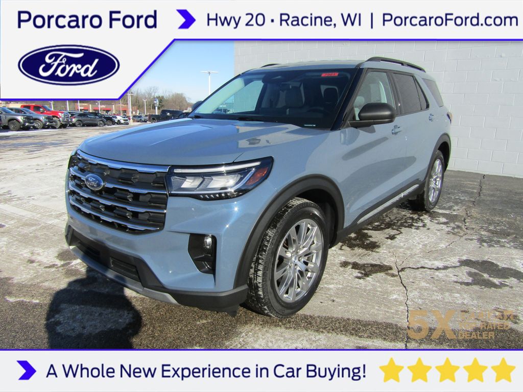 Vapor Blue 2025 Ford Explorer Active AWD SUV / Crossover All-Wheel Drive Automatic