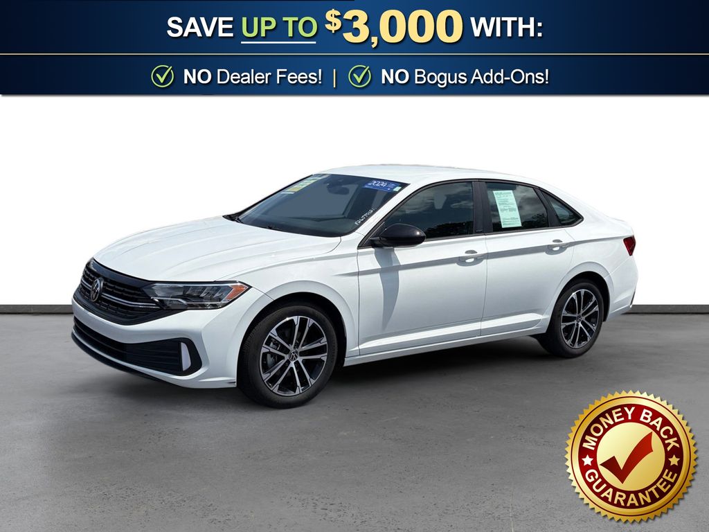 Pure White 2024 Volkswagen Jetta Sport FWD Sedan Front-Wheel Drive 8-Speed Automatic