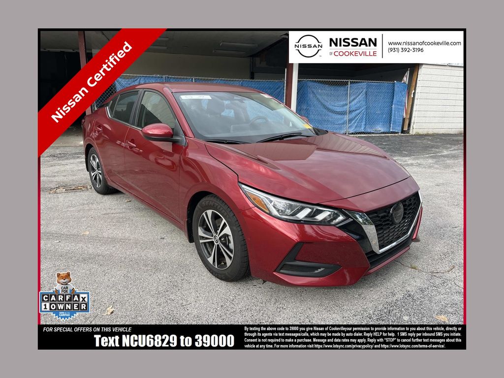 Red (Scarlet) 2023 Nissan Sentra Sedan Front-Wheel Drive Continuously Variable Transmission