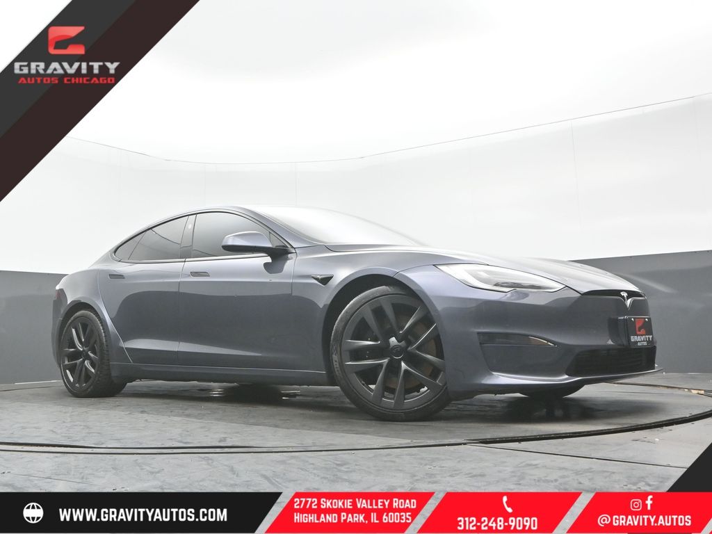 Midnight Silver Metallic 2021 Tesla Model S Plaid AWD Sedan All-Wheel Drive 1-Speed Automatic