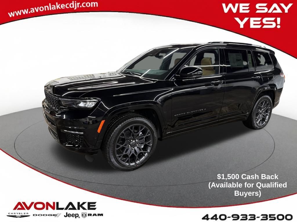 Diamond Black Crystal Pearlcoat 2025 Jeep Grand Cherokee L Summit 4WD SUV / Crossover Four-Wheel Drive 8-Speed Automatic