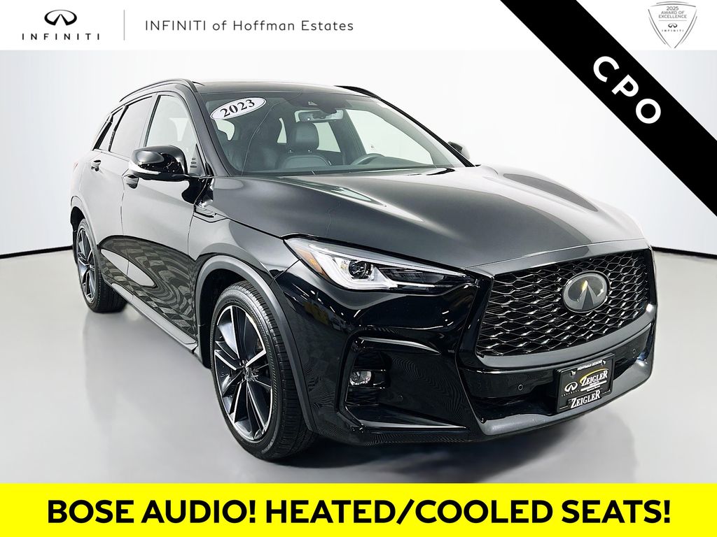 Black Obsidian 2023 INFINITI QX50 Sport AWD SUV / Crossover All-Wheel Drive Continuously Variable Transmission