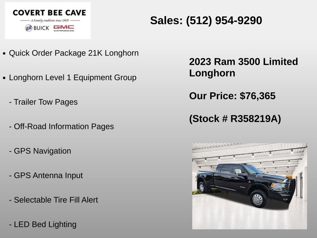 Used Car 2023 Ram 3500  Laramie Longhorn For Sale Under $80,000 In Austin, Texas