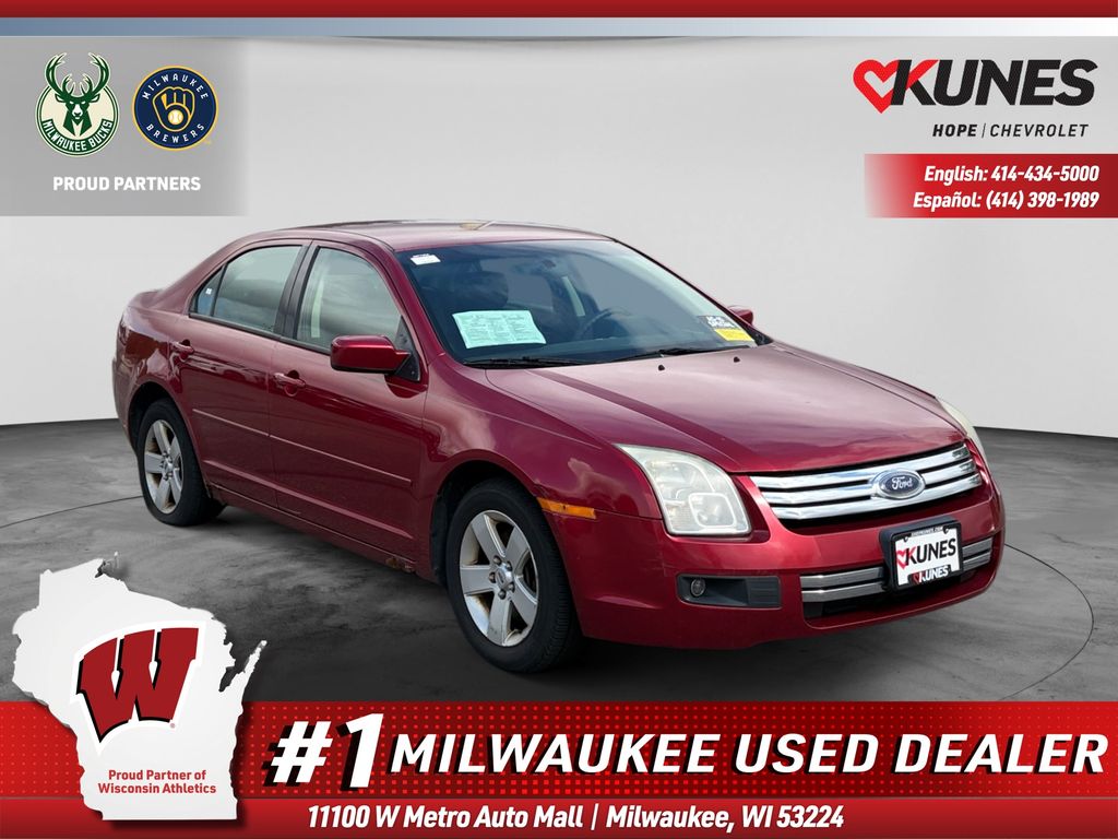 Red 2007 Ford Fusion Sedan Front-Wheel Drive 6-Speed Automatic