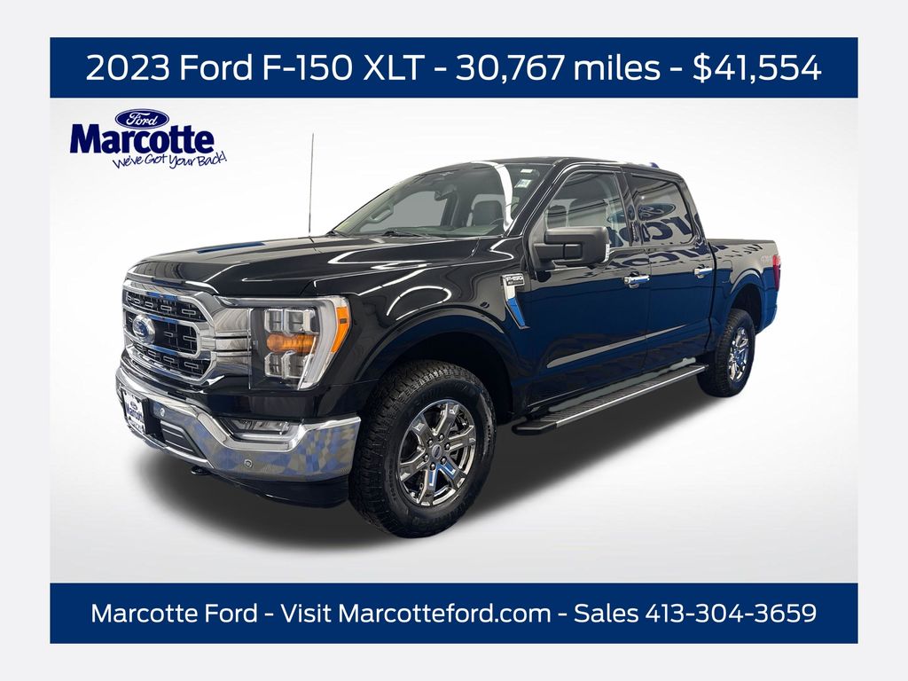 Black Metallic 2023 Ford F-150 XLT SuperCrew 4WD Pickup Truck Four-Wheel Drive Automatic