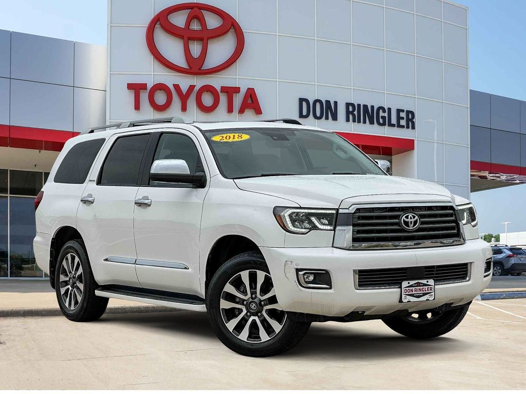 Super White 2018 Toyota Sequoia SUV / Crossover 4X2 6-Speed Automatic