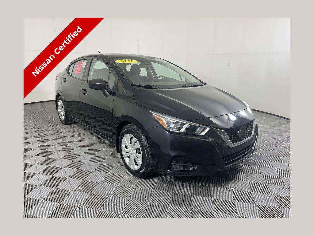Super Black 2020 Nissan Versa Sedan Front-Wheel Drive Continuously Variable Transmission