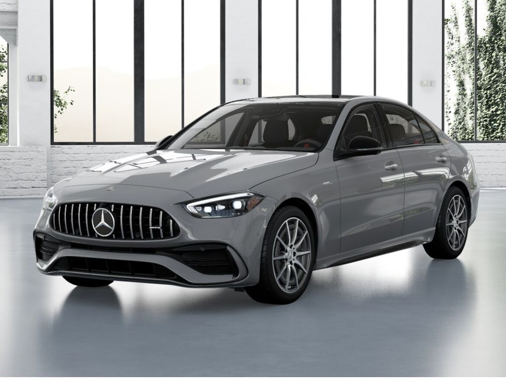 Gray (MANUFAKTUR Alpine Grey) 2026 Mercedes-Benz C-Class Sedan All-Wheel Drive 9-Speed Automatic