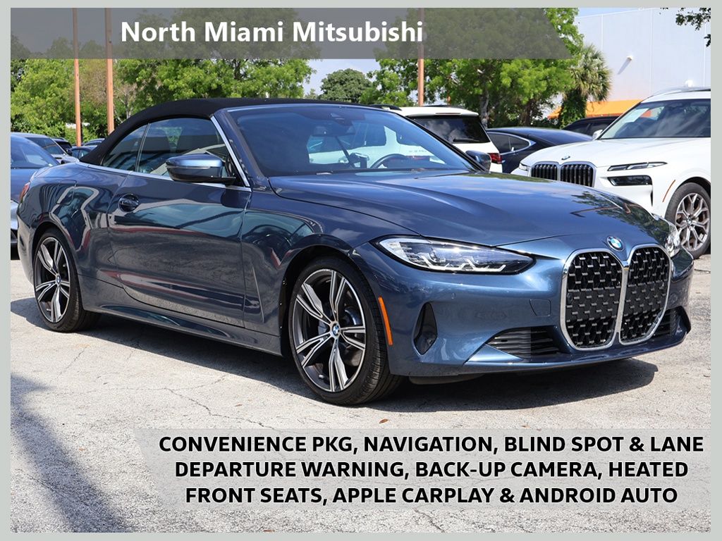 Arctic Race Blue Metallic 2023 BMW 4 Series Convertible Rear-Wheel Drive 8-Speed Automatic