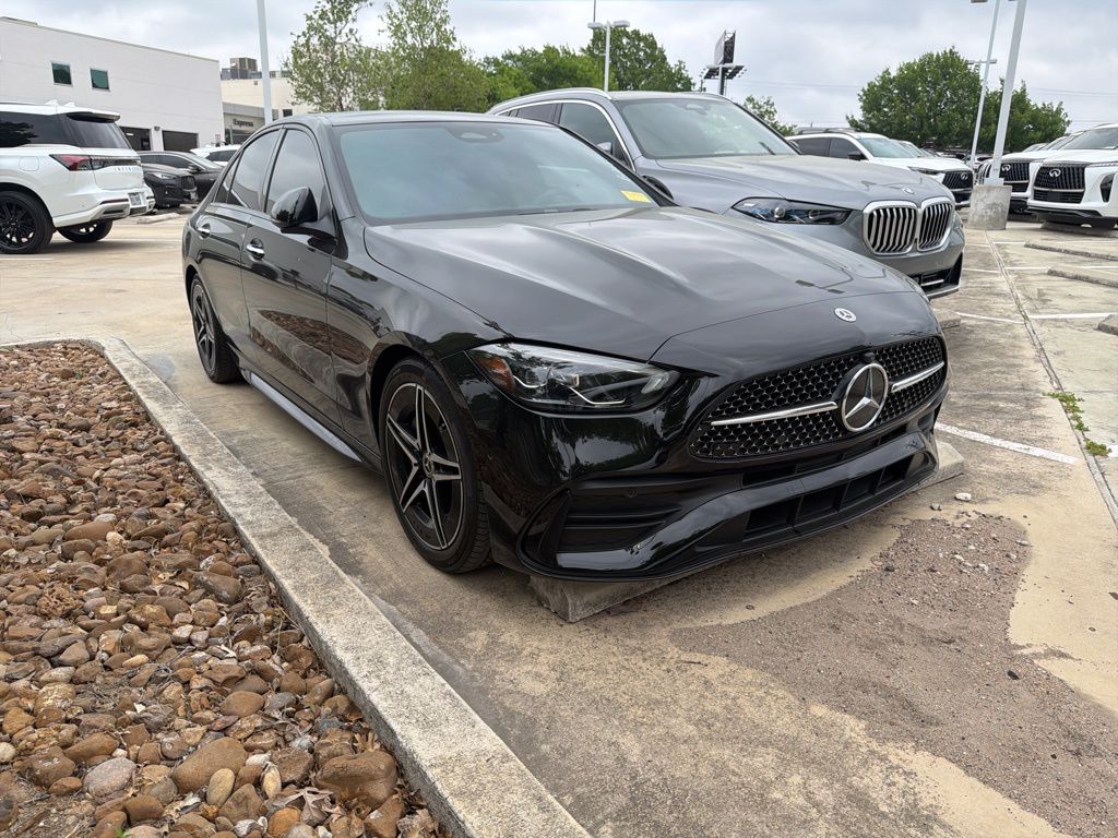 Black 2024 Mercedes-Benz C-Class C 300 RWD Sedan Rear-Wheel Drive 9-Speed Automatic