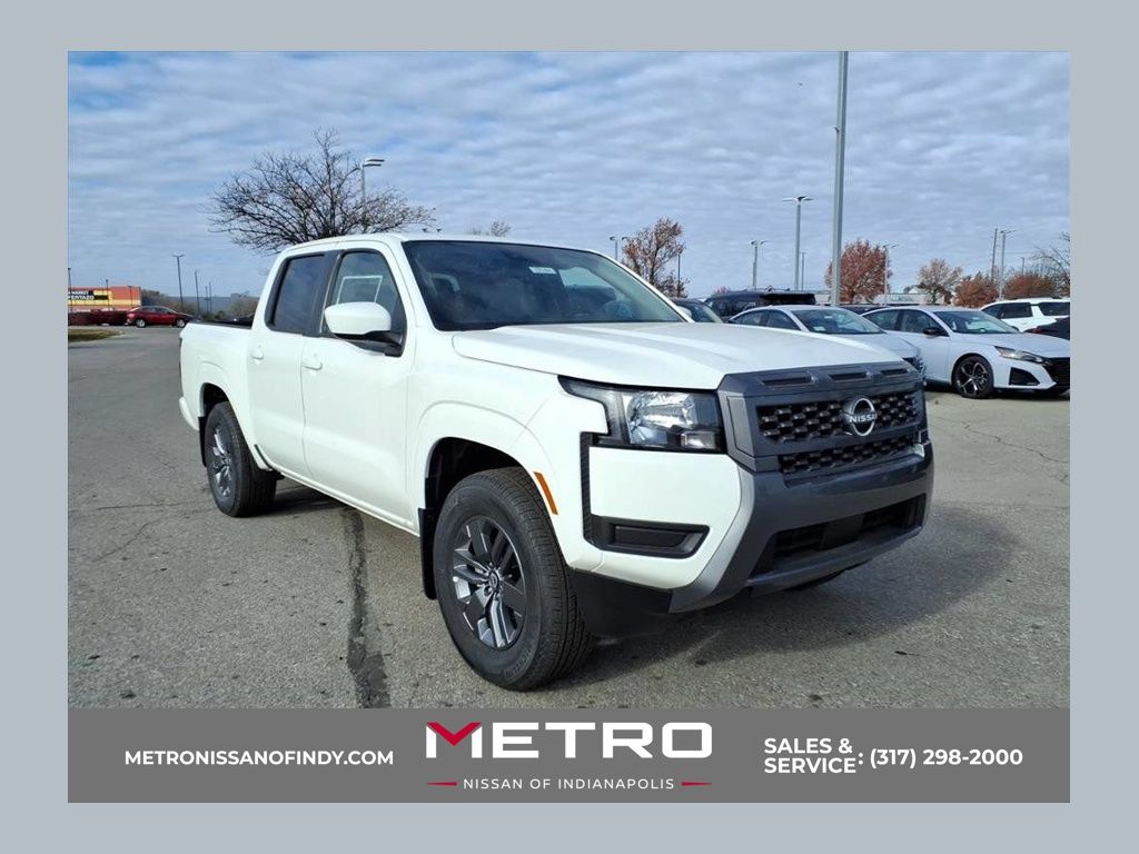 Glacier White 2025 Nissan Frontier Pickup Truck 4X2 9-Speed Automatic Overdrive