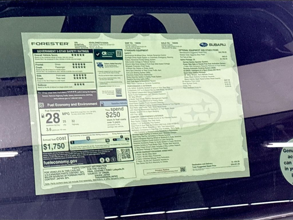2026 Subaru Forester Sport