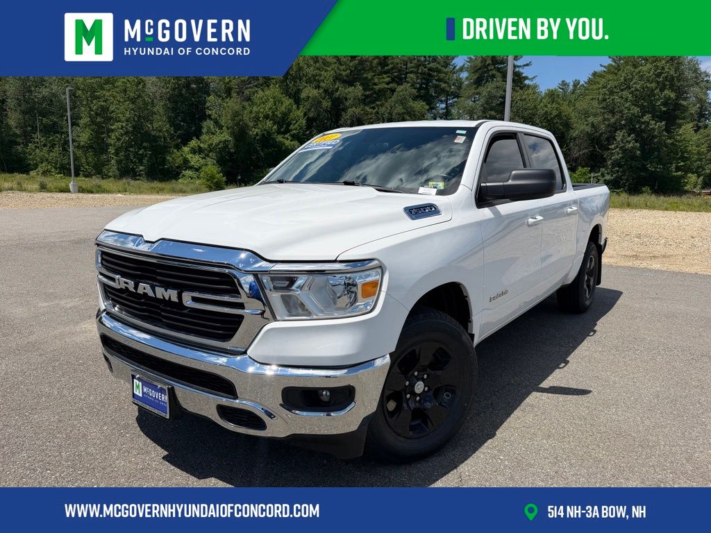 Bright White Clearcoat 2021 RAM 1500 Pickup Truck Four-Wheel Drive 8-Speed Automatic