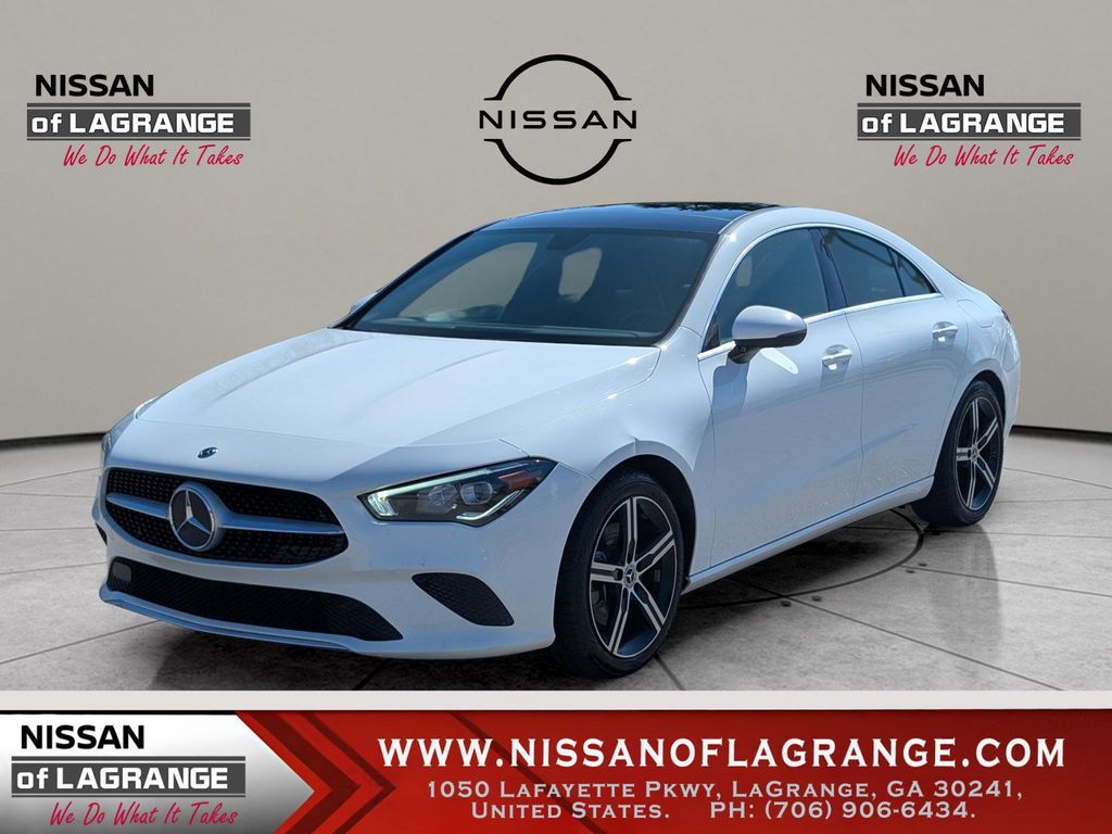 White / Black 2020 Mercedes-Benz CLA Coupe Front-Wheel Drive 7-Speed Automatic
