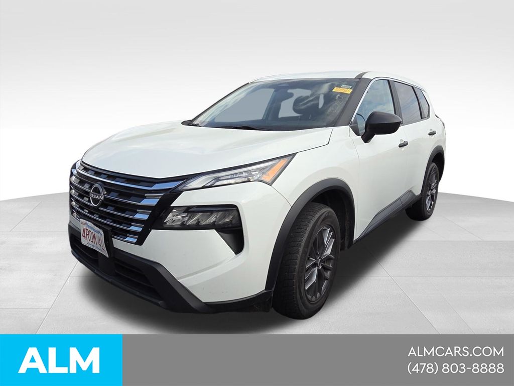 Glacier White 2024 Nissan Rogue S AWD SUV / Crossover All-Wheel Drive Continuously Variable Transmission