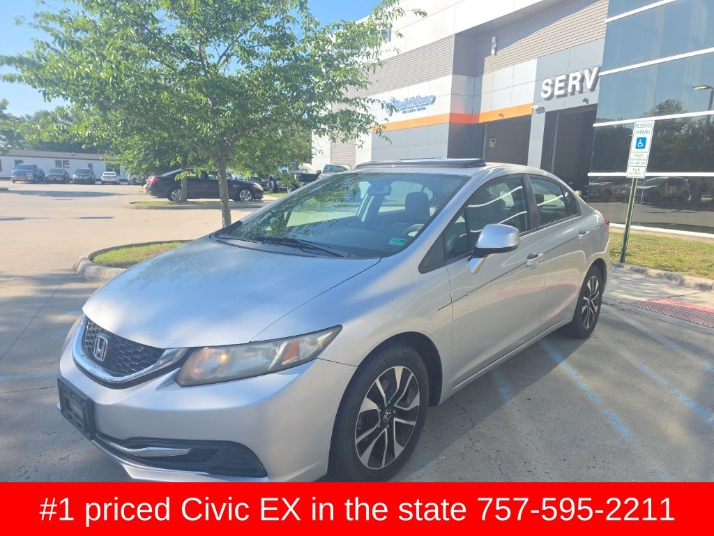 Alabaster Silver Metallic 2013 Honda Civic EX Sedan Front-Wheel Drive 5-Speed Automatic