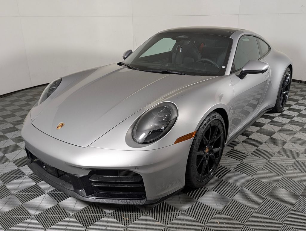 Silver 2026 Porsche 911 Carrera Coupe RWD Coupe Rear-Wheel Drive 8-Speed Automatic