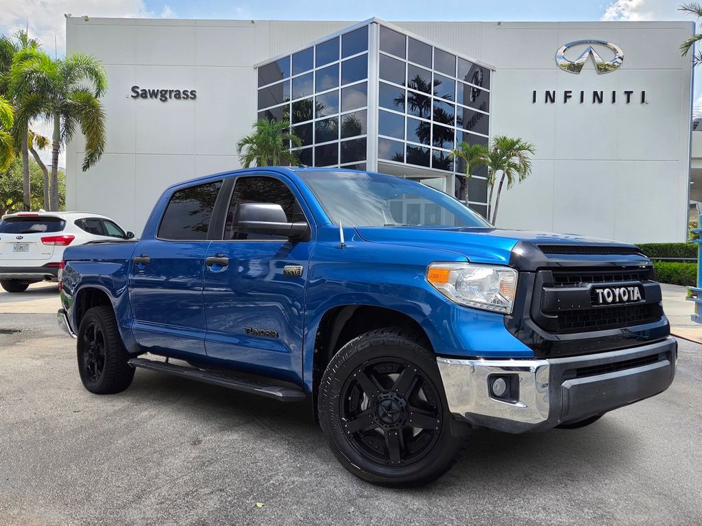 Blazing Blue Pearl 2017 Toyota Tundra Pickup Truck 4X2 6-Speed Automatic Overdrive