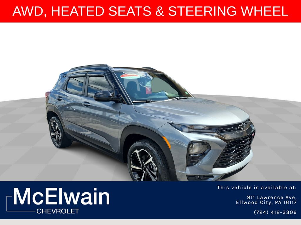Gray (Satin Steel Metallic) 2022 Chevrolet Trailblazer SUV / Crossover Four-Wheel Drive 9-Speed Automatic