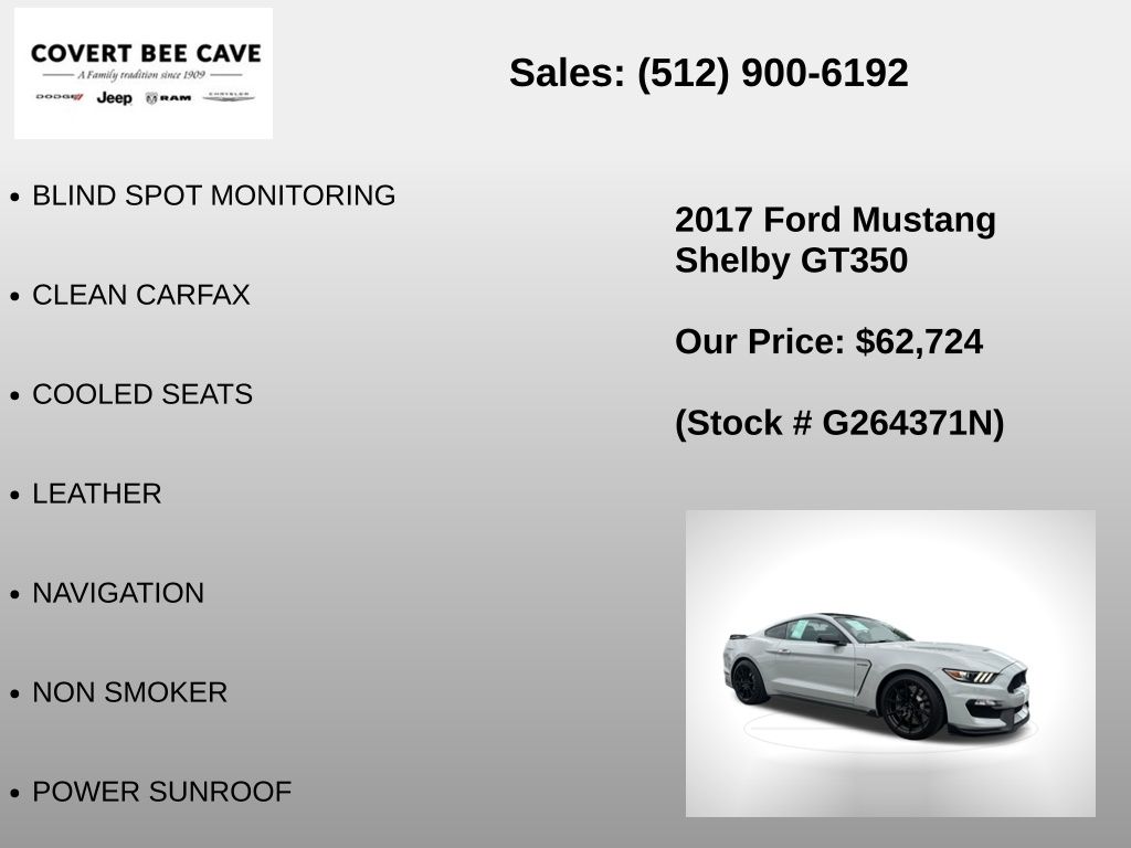 Used Car 2017 Ford Mustang  Shelby Gt350 For Sale Under $70,000 In Austin, Texas