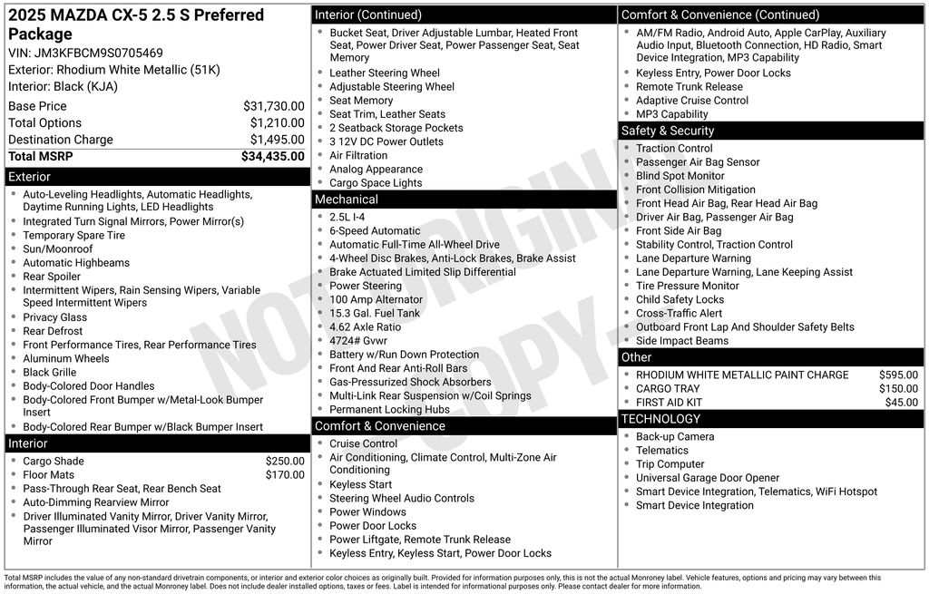 2025 Mazda Mazda CX-5 2.5 S Preferred Package