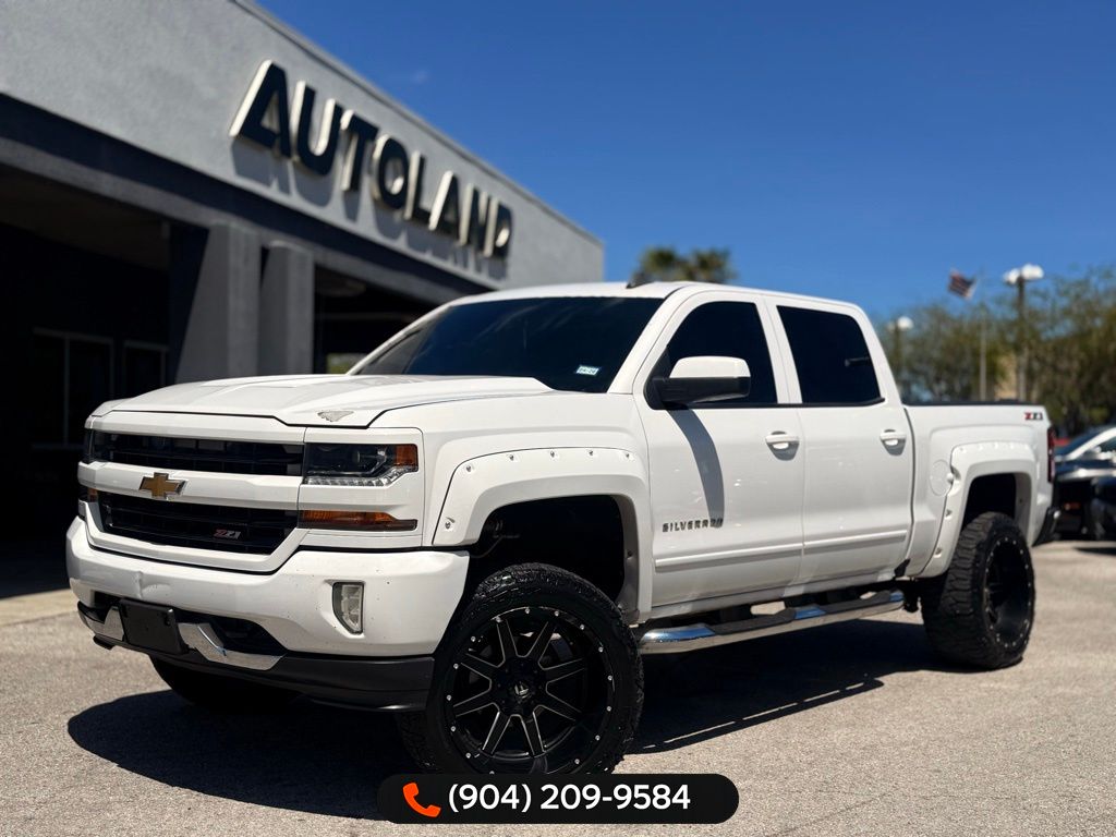 Summit White 2017 Chevrolet Silverado 1500 LT Crew Cab 4WD Pickup Truck Four-Wheel Drive 6-Speed Automatic Overdrive