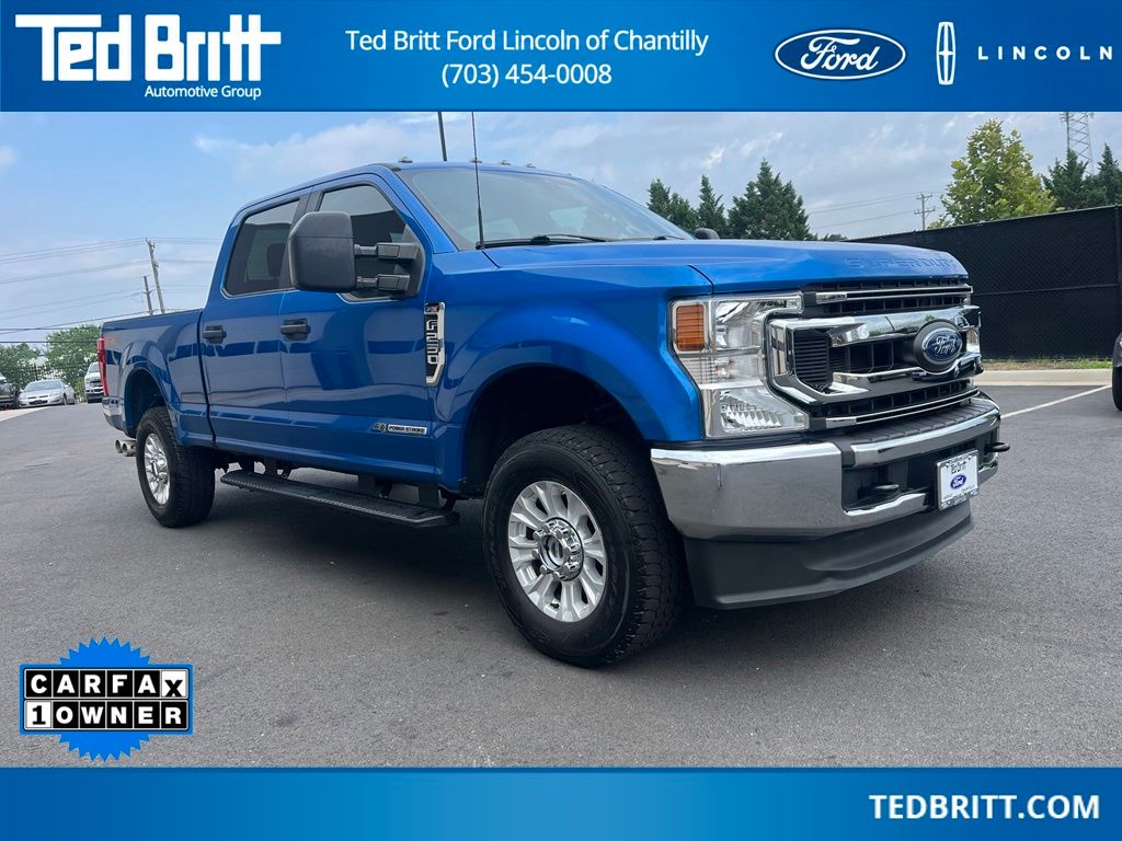 Velocity Blue Metallic 2021 Ford F-250 Super Duty Pickup Truck Four-Wheel Drive Automatic