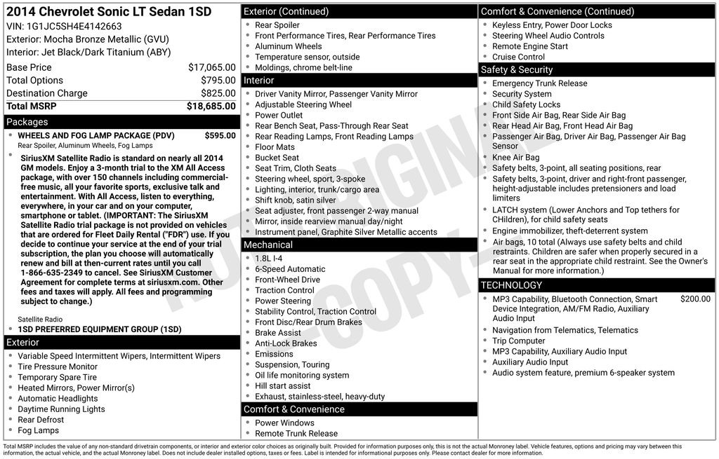 2014 Chevrolet Sonic LT - Image 3