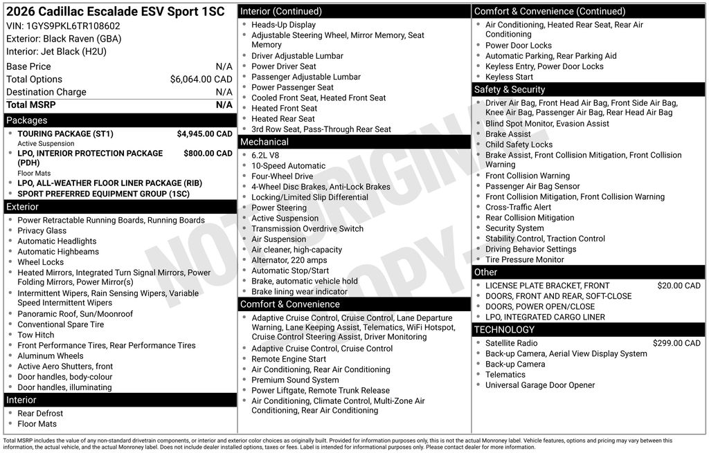 Used 2026 Cadillac Escalade ESV SUV