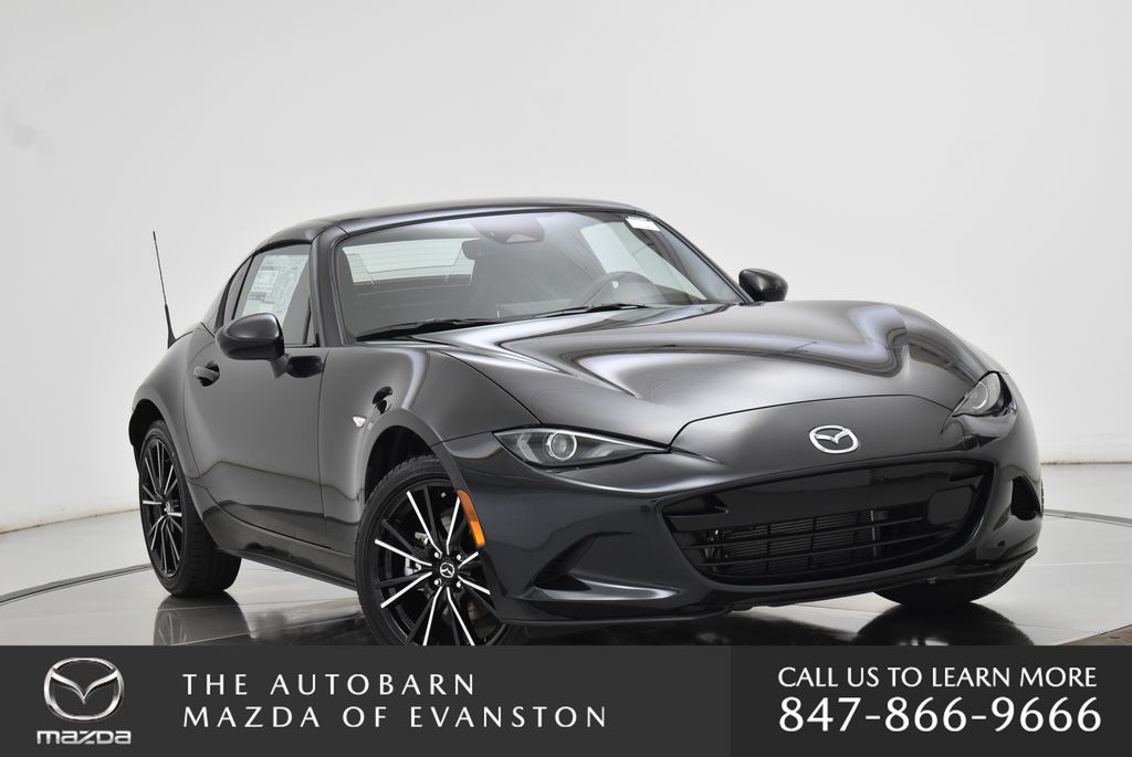 Jet Black 2025 Mazda MX-5 Miata Convertible Rear-Wheel Drive 6-Speed Automatic