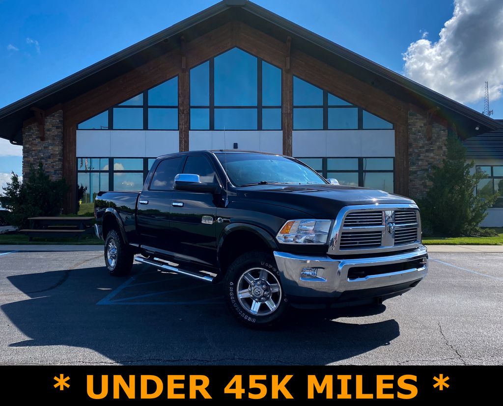 Black Clearcoat 2012 RAM 2500 Laramie Longhorn Crew Cab 4WD Pickup Truck Four-Wheel Drive 6-Speed Automatic