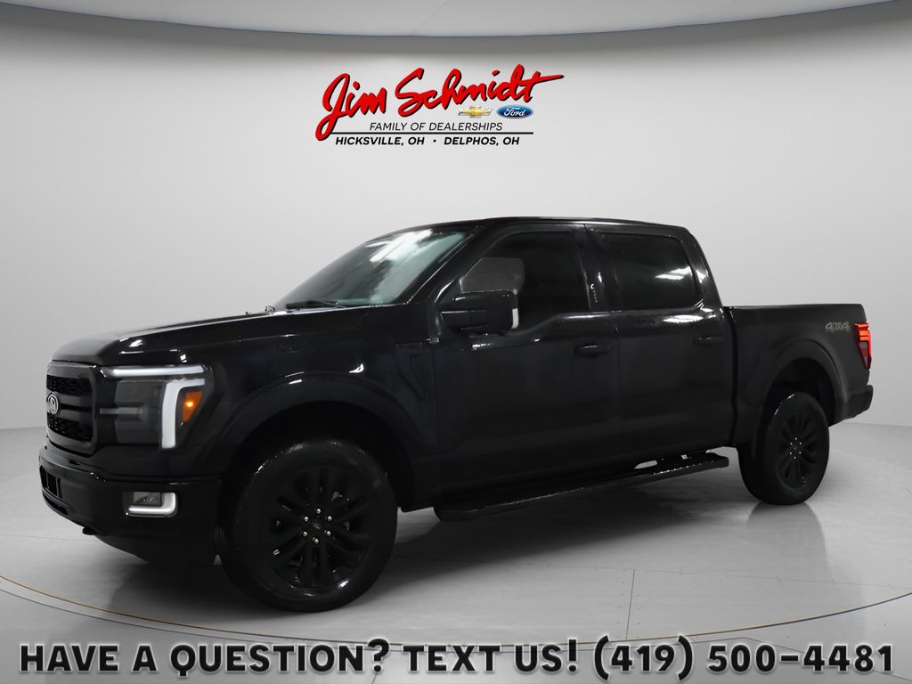 Agate Black Metallic 2024 Ford F-150 Lariat SuperCrew 4WD Pickup Truck Four-Wheel Drive Automatic